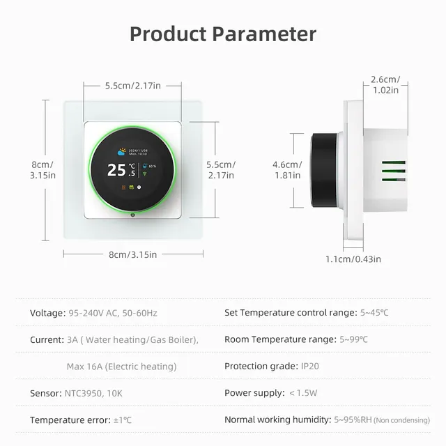 AVATTO-Tuya WiFi Smart Knob ThermoandreTemperature… – vue 6