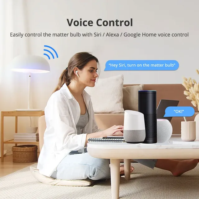 Matter WiFi ampoule intelligente lumière LED à intensité… – vue 2