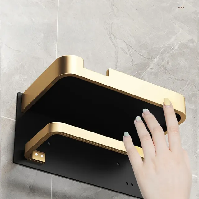 Porte-rouleau de papier toilette en aluminium – vue 3