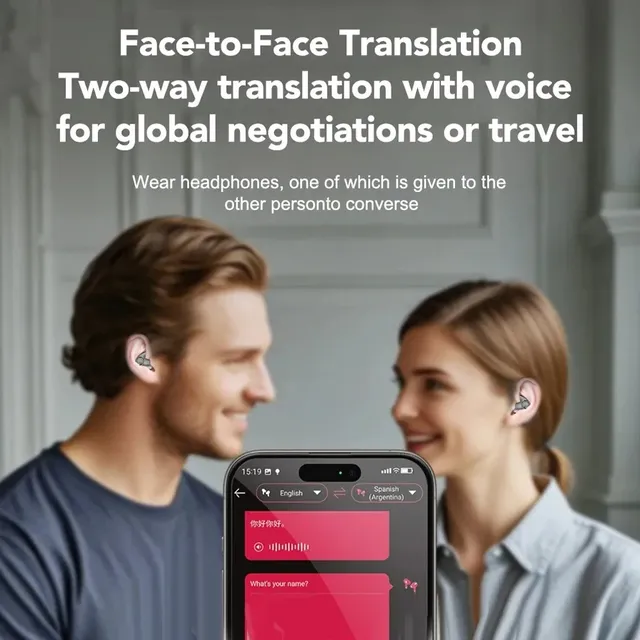 Écouteurs sans fil Bluetooth 5.3 AI – vue 3