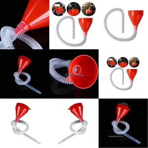 Entonnoir ravitaillement U13C avec tuyaux détachables Entonnoir remplissage universel pour l&rsquo;additif d&rsquo;additif d&rsquo;huile