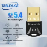 Adaptateur Bluetooth USB Dongle Compact Discret Noir Ultramini Connecteur Plaqué Or Basse Consommation Faible Latence Multipoint Longue Distance