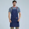 Tablier cuisine imperméable toile polyester noire genou… – vue 3