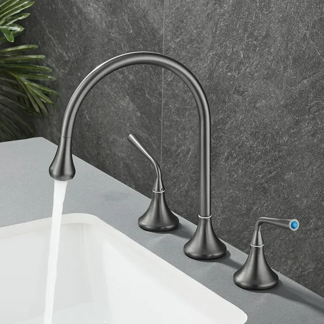 Becola Robinet de lavabo de salle de bain avec double… – vue 6