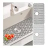 Tapis d'évier de cuisine en Silicone avec trous de… – vue 5