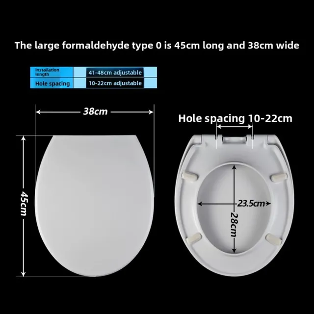 Siège toilette épais fermeture lente amortie plastique… – vue 3