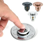 Noyau de rebond pop-up en acier inoxydable, bouchon de proximité d&rsquo;évier, filtre de vidange de ark, attrape-cheveux HOShower, outils de baignoire