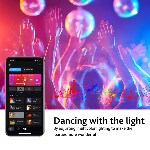 Ampoule LED intelligente RGB E27 – vue 3
