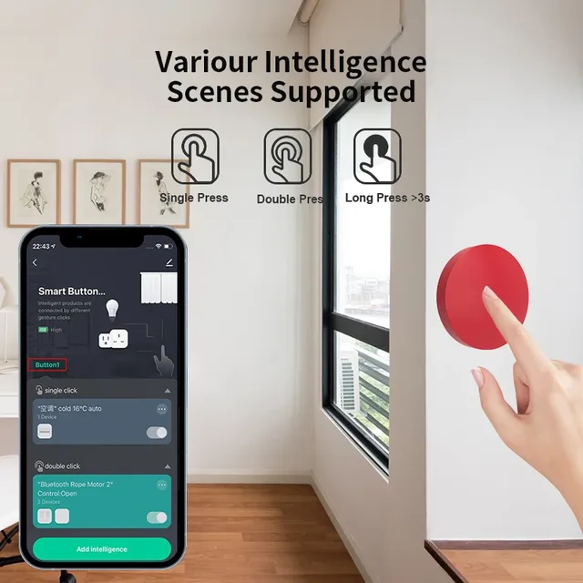 Commutateurs à bouton sans fil intelligents Tuya Zigbee – vue 3