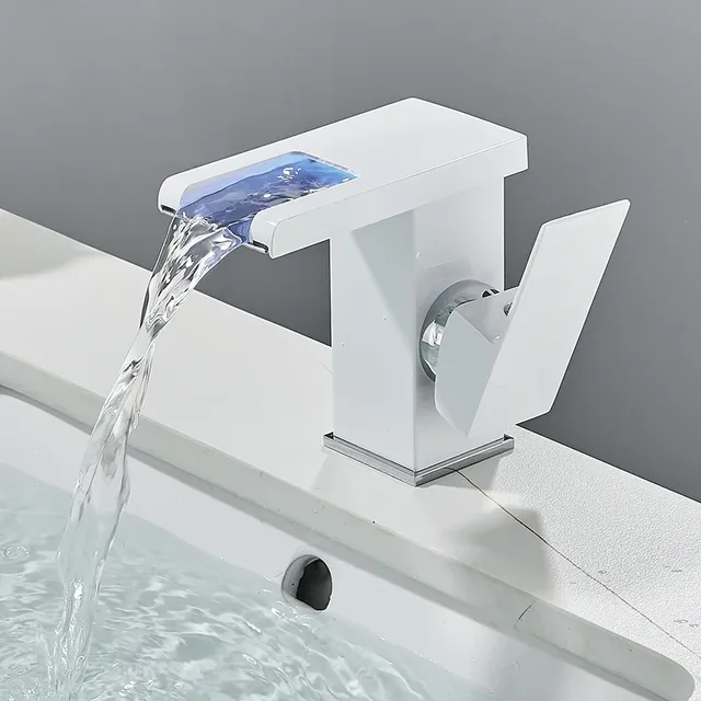 Robinet lavabo haut court luxe chrome laiton mitigeur… – vue 6