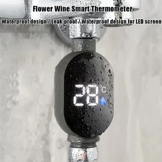 Thermomètre numérique robinet douche écran LED blanc étanche antifuite…