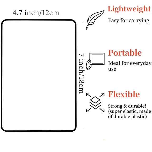 Loupe lecture plate rectangulaire lentille plastique… – vue 3
