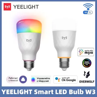 Version mondiale Yeelight ampoule LED intelligente W3 E26 connexion…