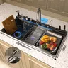 Cascade grand évier de cuisine en acier inoxydable à… – vue 2