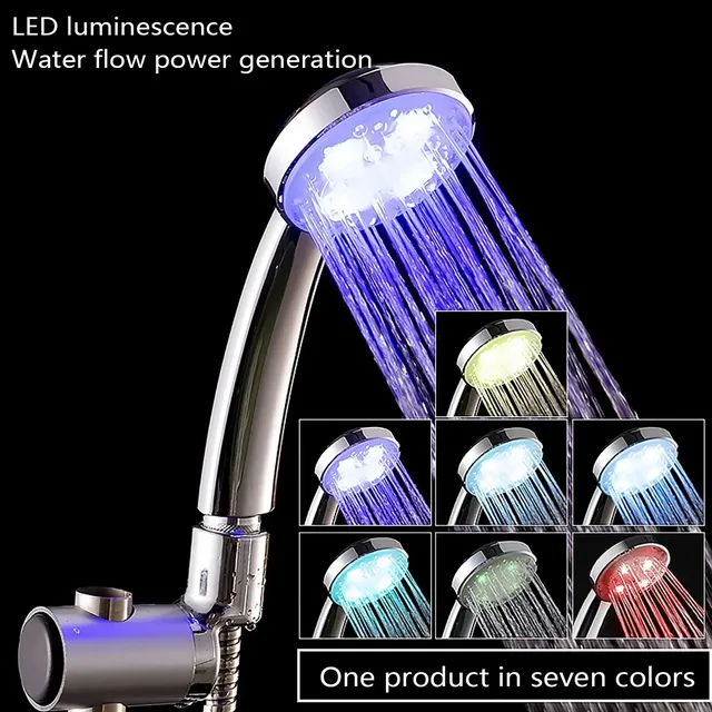 Pommeau douche main chromothérapie sept couleurs… – vue 3
