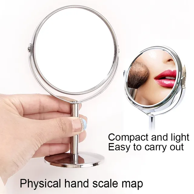 Grand miroir de maquillage argenté – vue 4