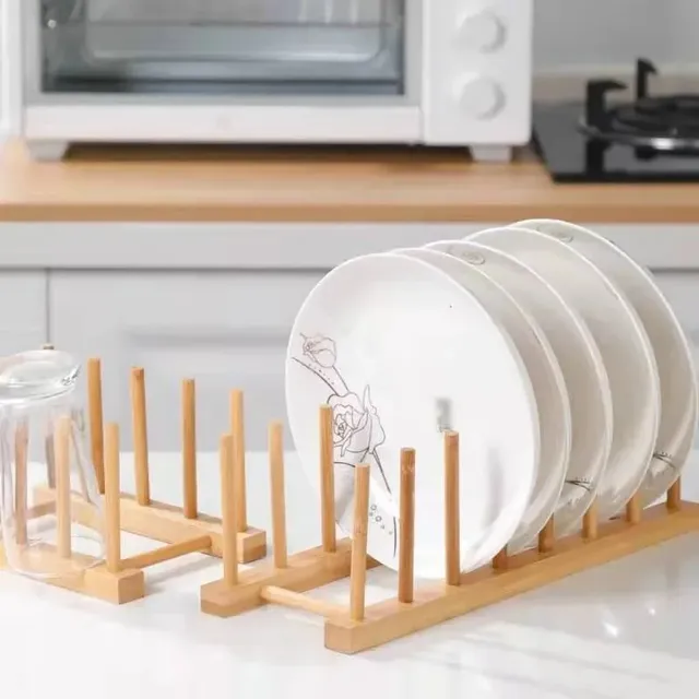 Support rangement assiettes bois bambou écologique… – vue 2