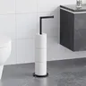 Porte papier toilette vertical sur pied métal noir mat… – vue 5