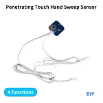 Interrupteur tactile variateur de balayage manuel 5-24V 3A 5CM pénétration pour bois verre acrylique 4 Modes bricolage 1-5 pièces pour armoire placard bureau LED