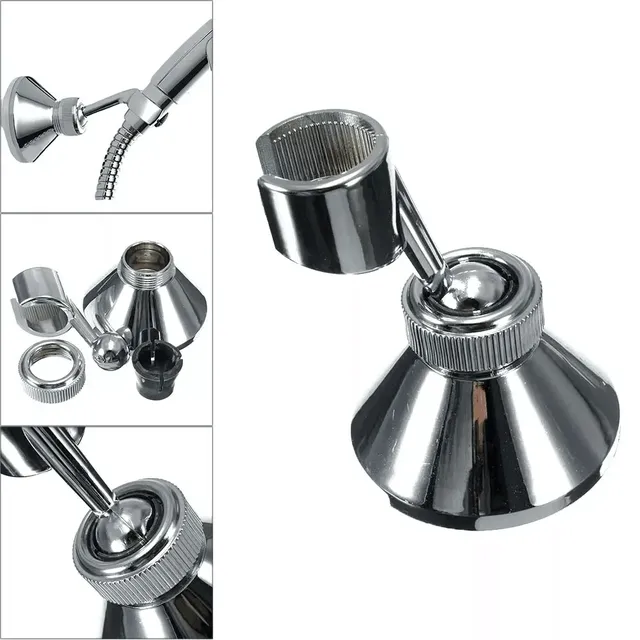 Support de pomme de douche chromé – vue 3