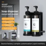 Distributeur mural Regina pour hôtel, manuel, accessoires ménagers, récipient à shampoing