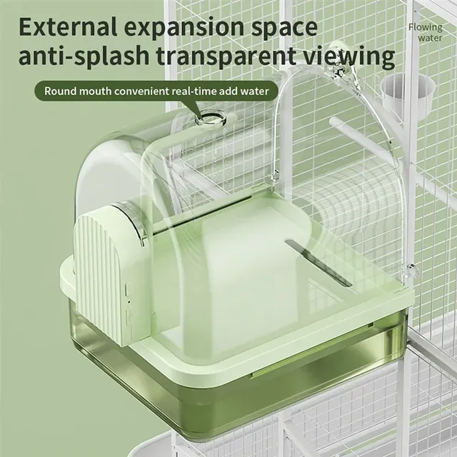 Les oiseaux utilisent des baignoires externes pour le… – vue 2
