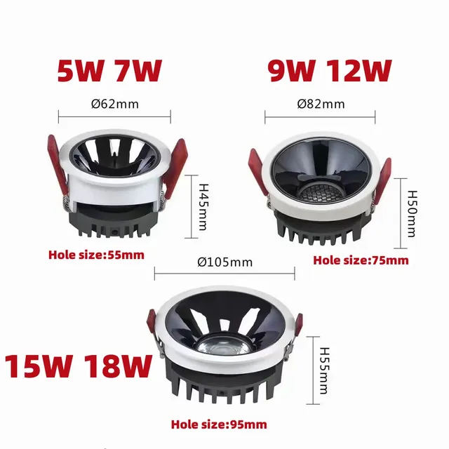 Dimmable intégré haut CRI profond Anti-éblouissement Led… – vue 6