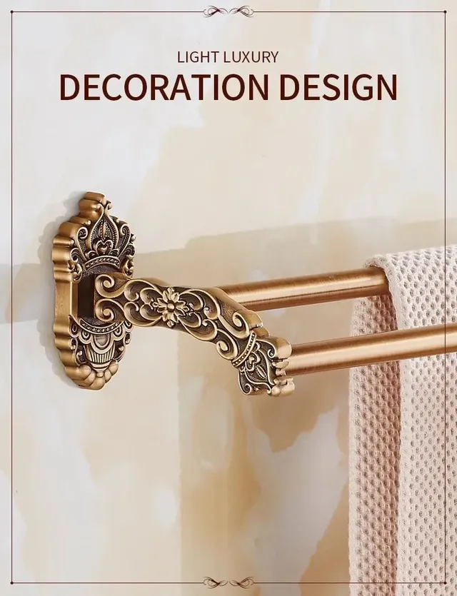 Accessoires de salle de bains sculptés en Bronze Antique – vue 3