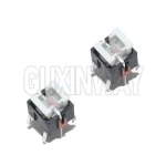 10 pièces 6X6X7 MM micro-interrupteur/clé 6*6*7.2mm interrupteur tactile 6*6*7 H commutateurs tactiles avec LED rouge blanc bleu jaune vert