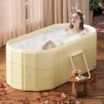 Baignoire pliable Portable 1 pièce, baignoire de trempage SPA pour salle de bain, baignoire pliable chaude et froide (usage intérieur et extérieur)