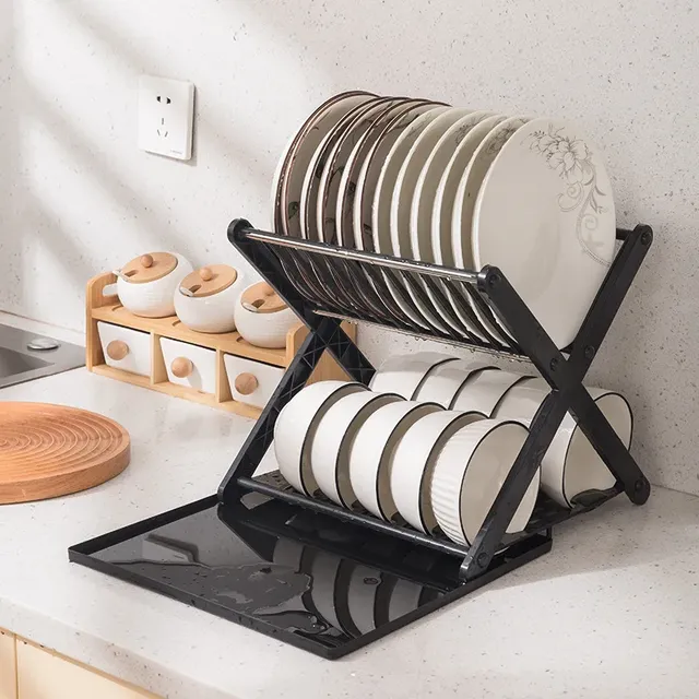 Rangement de vaisselle de cuisine en acier inoxydable – vue 3
