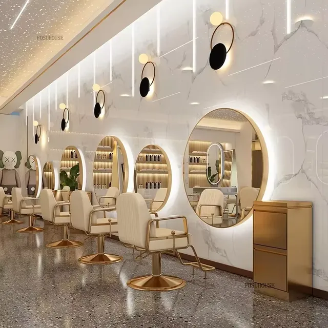 Miroir décoratif rond pour Salon de coiffure – vue 6