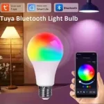Ampoule LED intelligente Bluetooth Tuya, contrôle par téléphone portable, synchronisation intelligente E27 RGB, lumière ambiante, éclairage intérieur de chambre à coucher et de salon