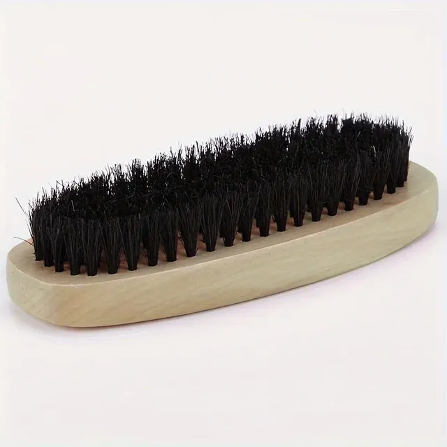 Brosse ovale poils porc noir monture bois ergonomique… – vue 4