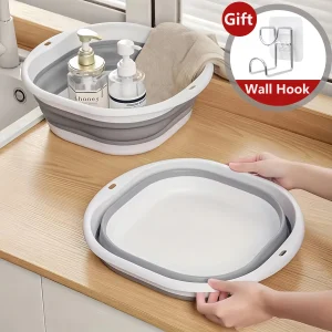 Bassin de baignoire pliable, paniers à linge pliables, baignoire en plastique pliable, gain de place, conteneur de rangement pour la pêche Bassin de baignoire pliable, paniers à linge pliables, baignoire en plastique pliable, gain de place, conteneur de rangement pour la pêche