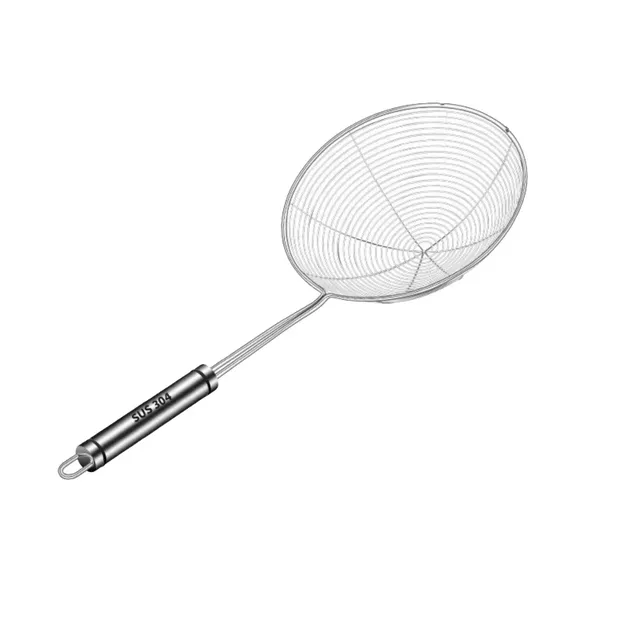 Écumoire ovale en acier inoxydable – vue 6