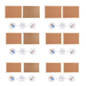 Panneau d&rsquo;affichage en liège bricolage, cadre en bois, mémo décoratif, tableau d&rsquo;affichage, fond photo doux, bureau et école