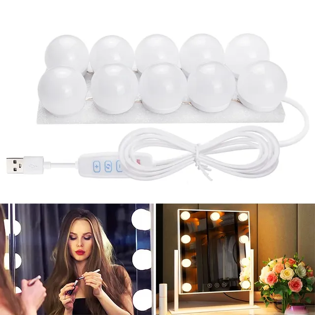 Lumière de maquillage LED devant le miroir sans… – vue 2