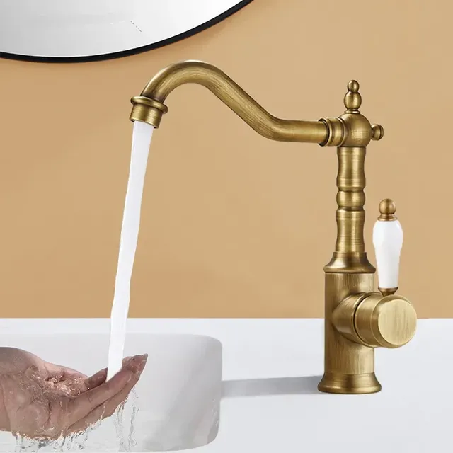 Robinet de lavabo en Bronze Antique – vue 3