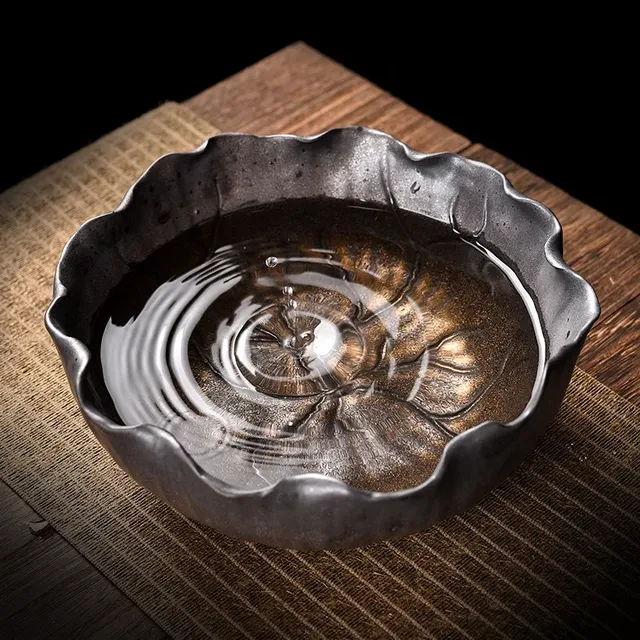 Bassin d'eau en céramique feuille de Lotus de Style… – vue 4