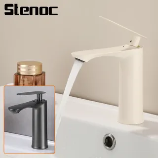 Stenoc robinet de salle de bains blanc/gris