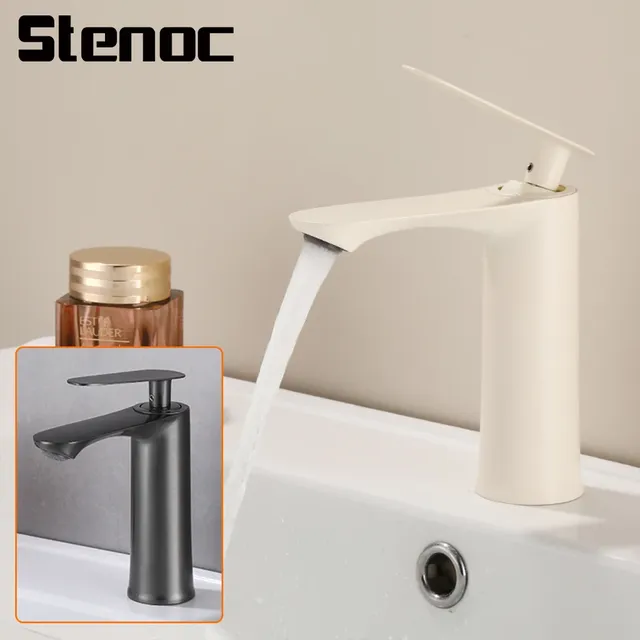 Stenoc robinet de salle de bains blanc/gris