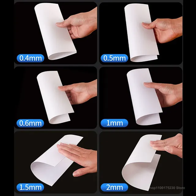 Panneau rigide en PVC blanc noir brillant – vue 2