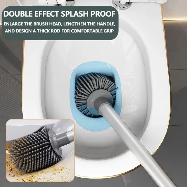 Brosse toilette murale sans poinçonnage silicone souple… – vue 4