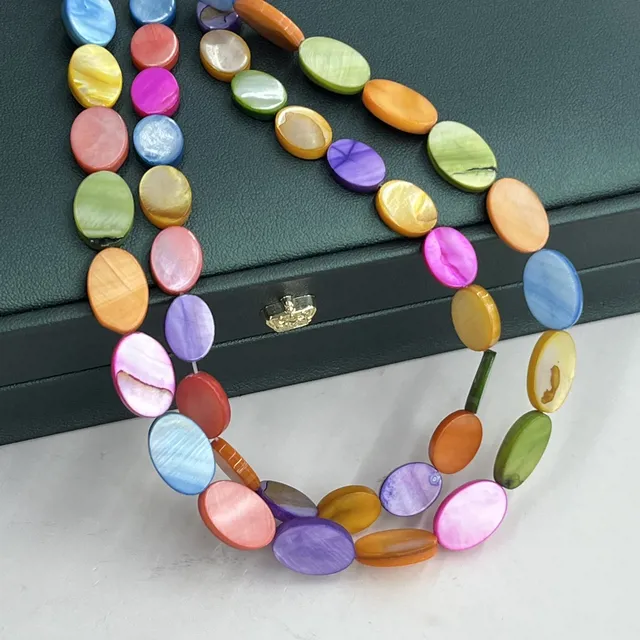 Perles de coquillage ovales 10x14mm – vue 2