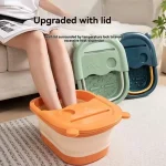 Seau de trempage des pieds pliable, lavabo de lavage des pieds pour dortoirs et ménages, bassin de bain de pieds avec fonction de massage, 1 pièce
