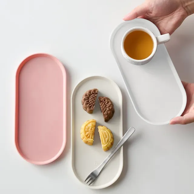 Assiette à Sushi ovale en plastique Pp
