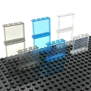 10 pièces panneau Transparent 1x4x3 points fenêtre mur maison Construction accessoires bricolage maison briques jouets pièces compatibles 60581