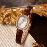 Montre femme quartz boîtier ovale plaqué or…