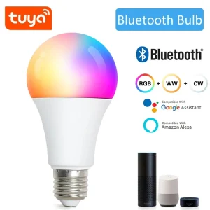 Tuya – ampoule WiFi intelligente Alexa, lampe Led E27 RGB, 12/15/18W 110V 220V, pour Google Home Assisatnt Smart Life